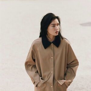 NWT H&M Twill Jacket with Corduroy Collar XS